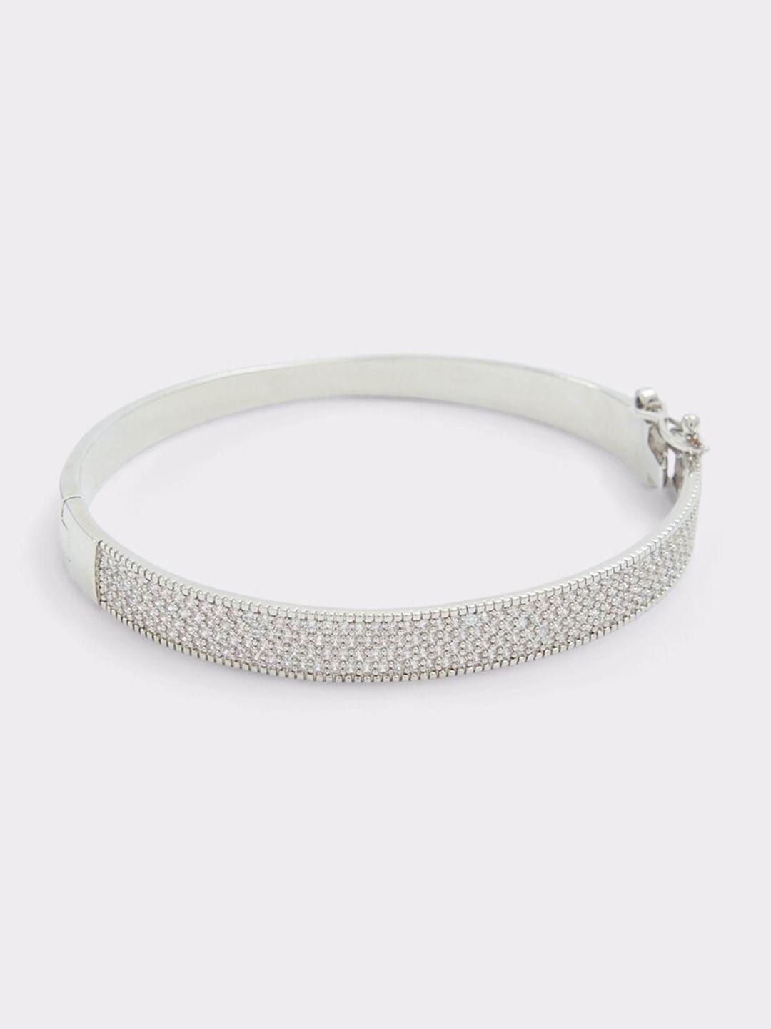 aldo women cubic zirconia silver-plated bracelet