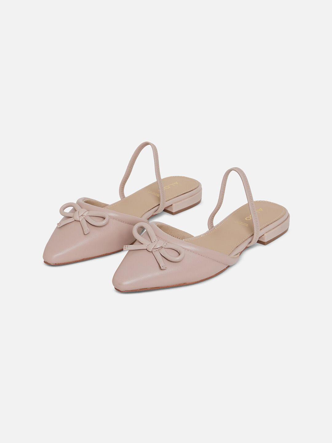 aldo women pink ballerinas with bows flats