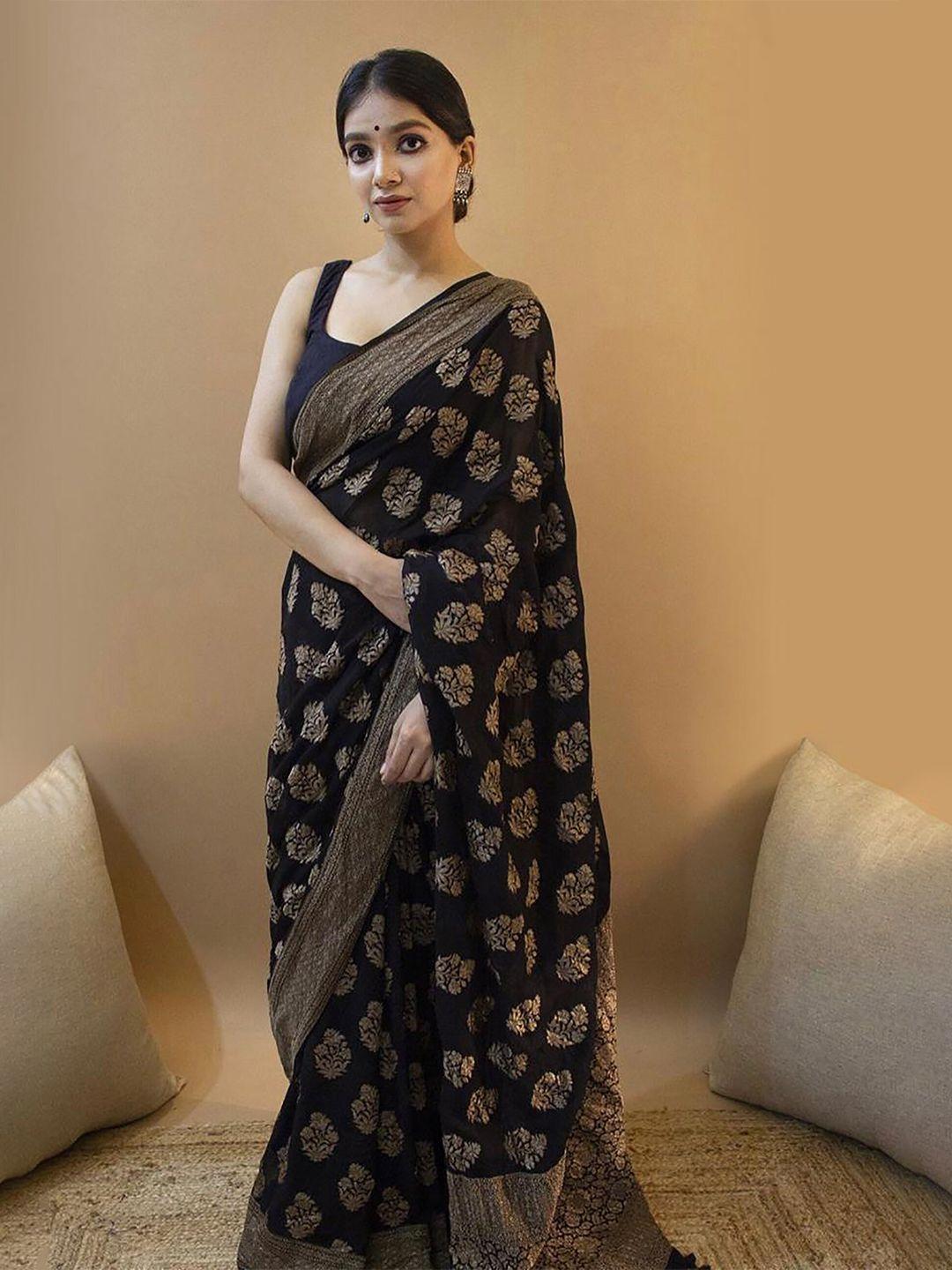 aldwych floral printed woven design zari banarasi designer saree