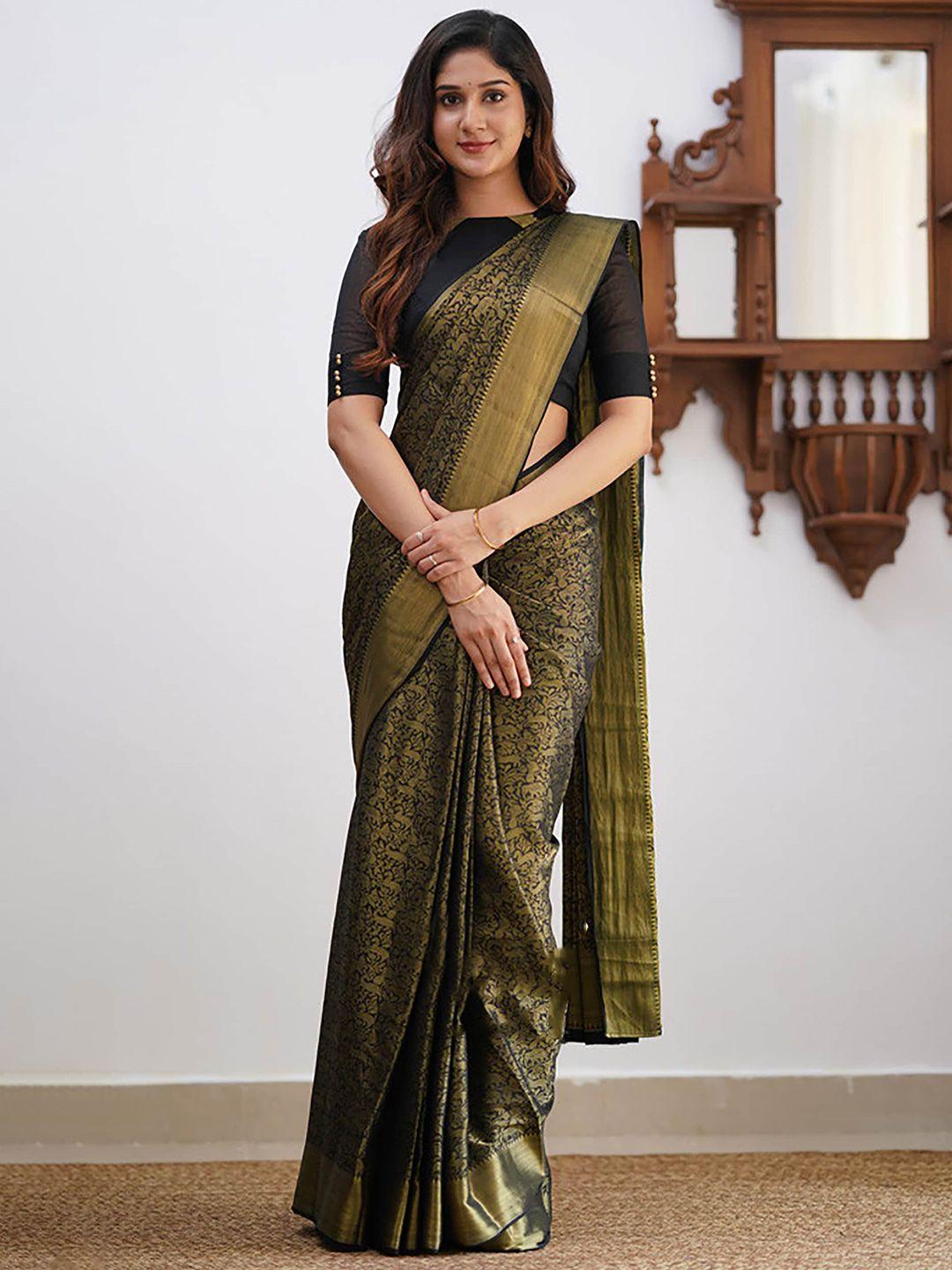 aldwych woven design floral zari banarasi saree