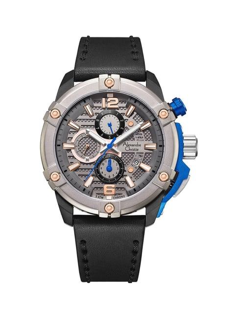 alexandre christie 6613mcltbgrbu chronograph watch for men