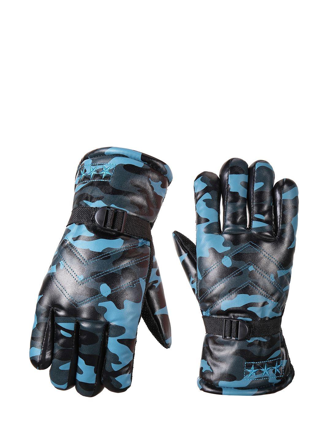 alexvyan men camouflage printed protective riding gloves