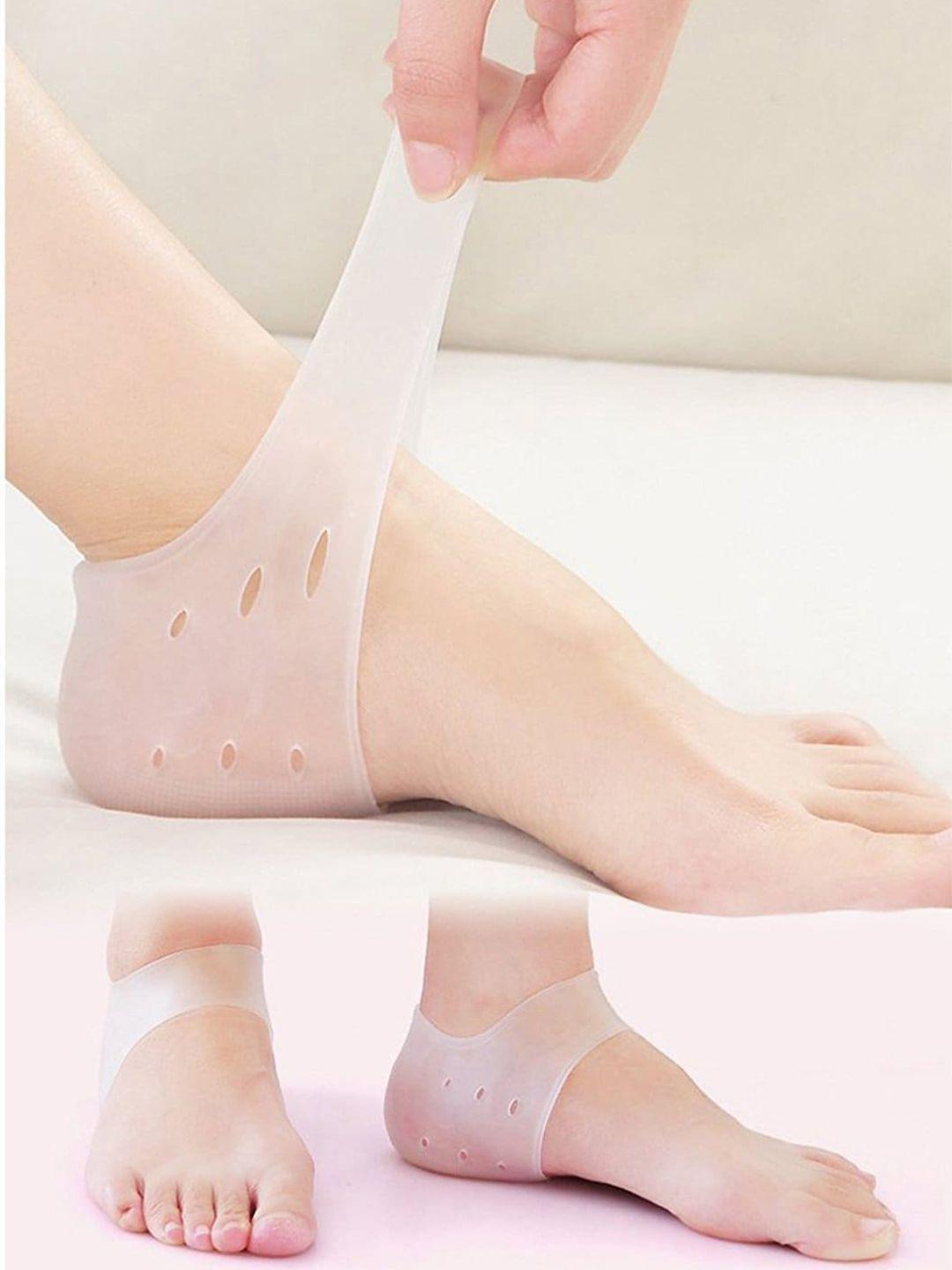 alexvyan half silicone foot care heel pad sock for dry hard cracked repair