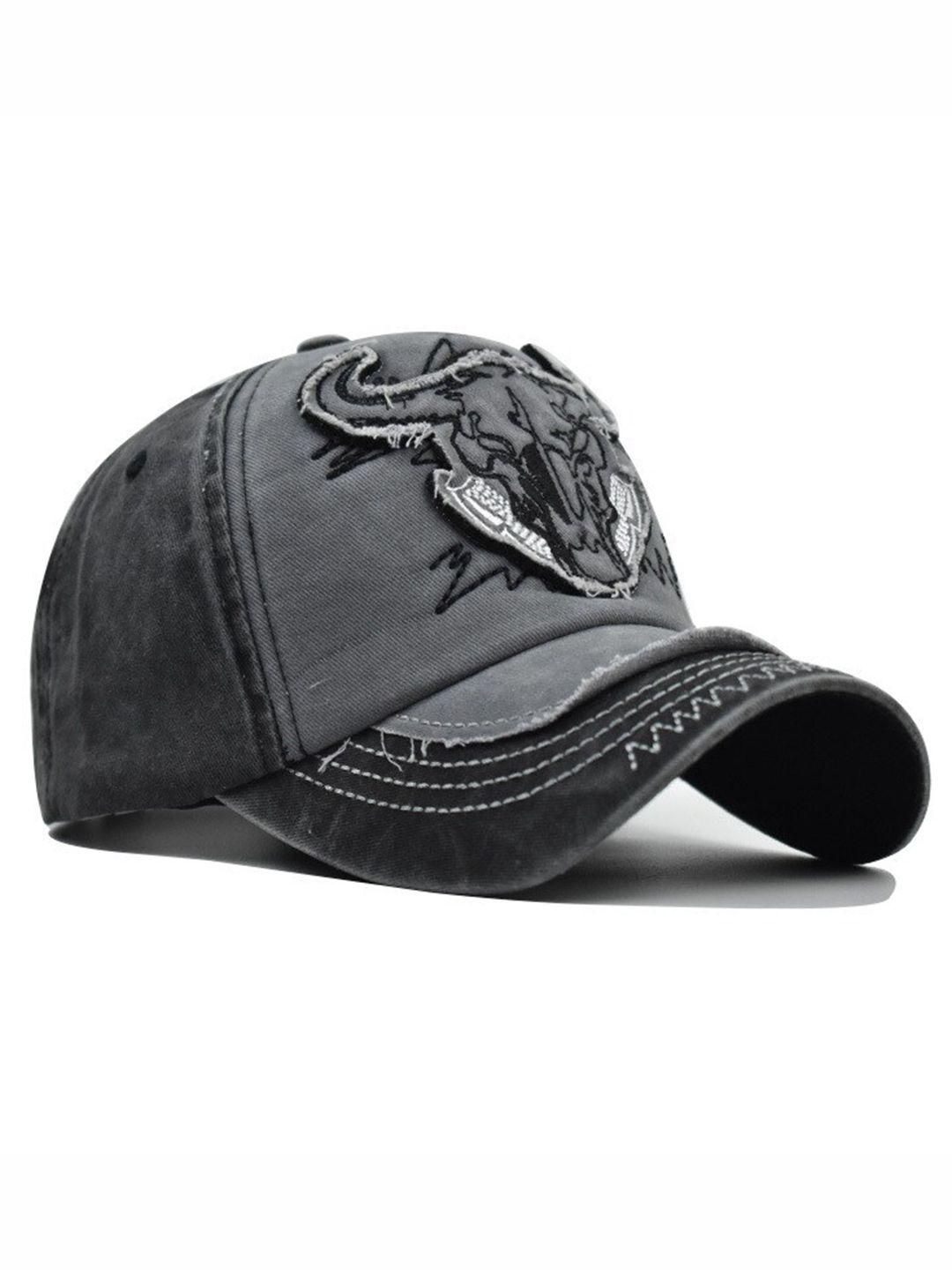alexvyan men black embroidered baseball cap