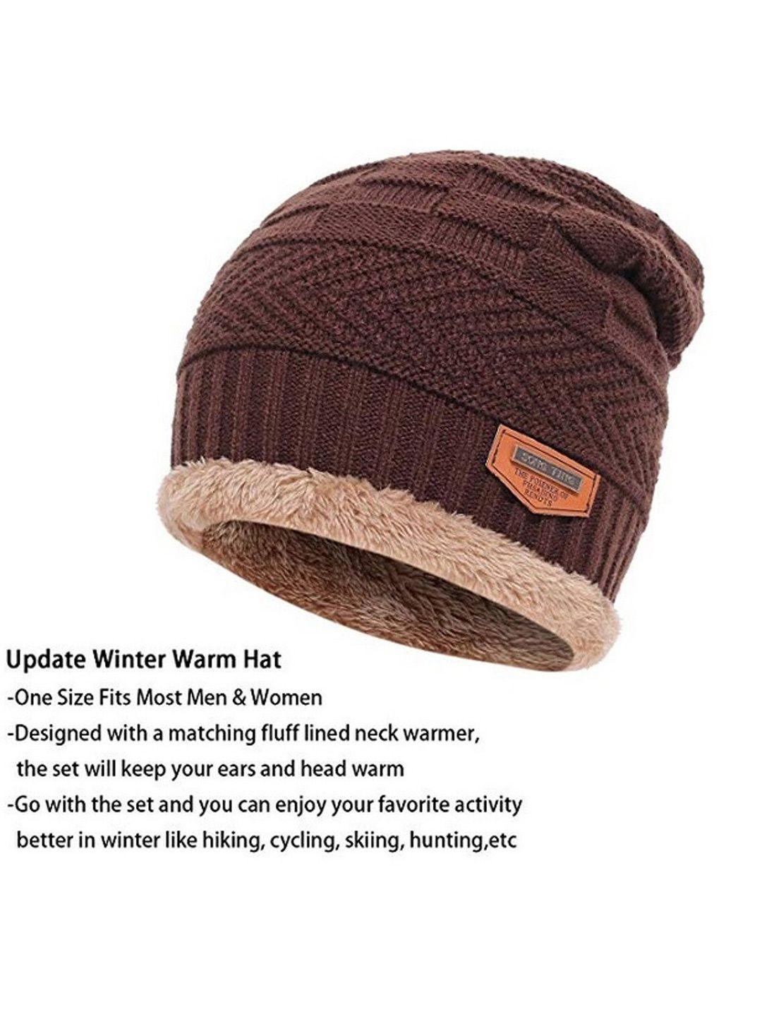 alexvyan men brown beanie