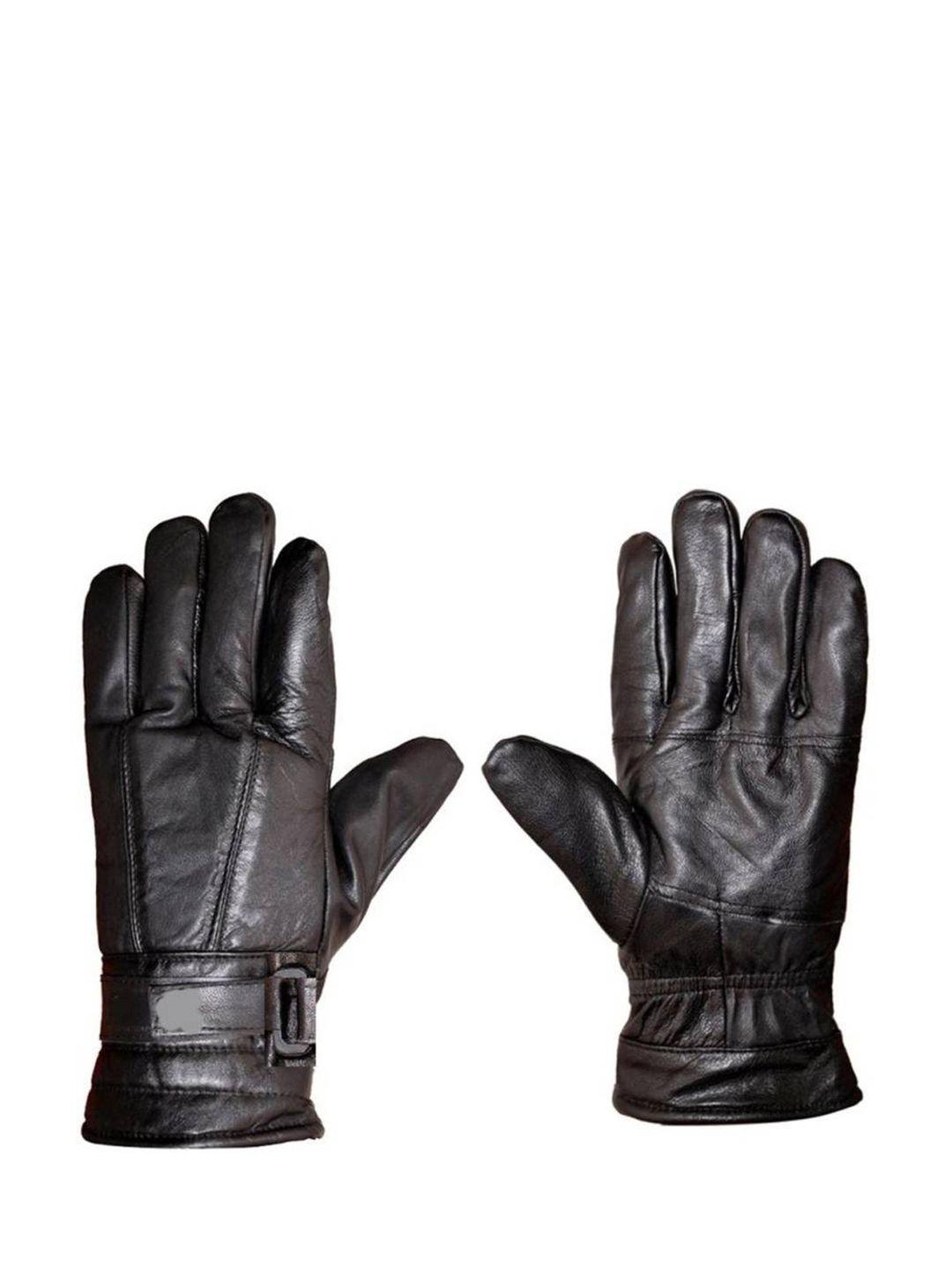 alexvyan men leather wind & snow proof winter riding gloves