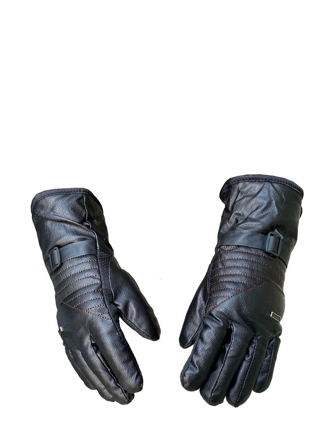 alexvyan men leather winter protective gloves