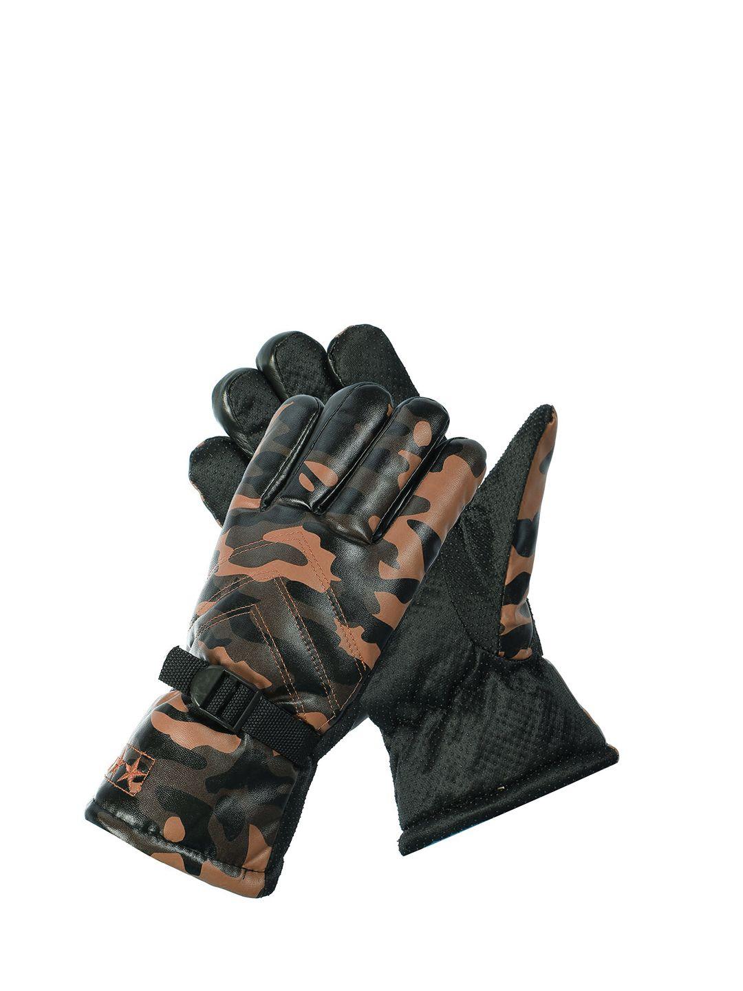 alexvyan men printed protective riding gloves