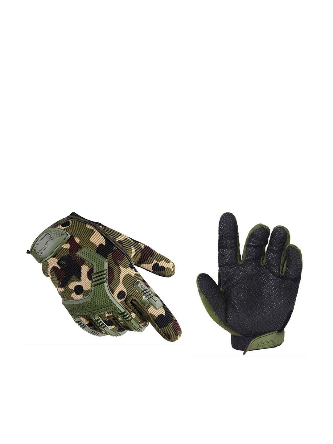 alexvyan printed anti-skid snuggly-fit full finger sports gloves