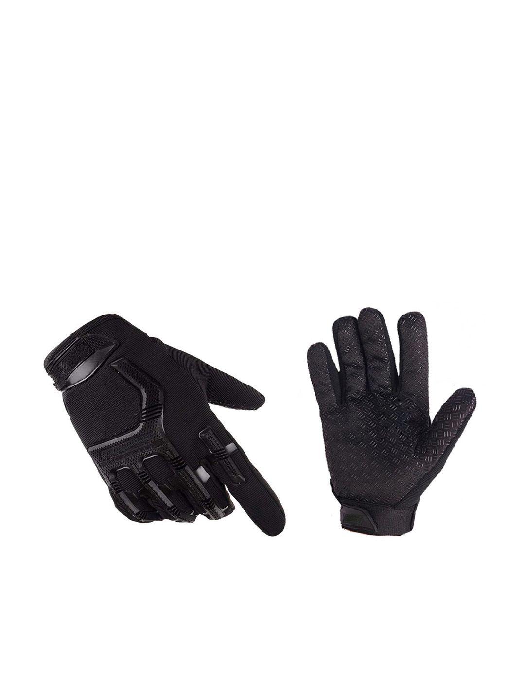 alexvyan textured anti-skid snuggly-fit full finger sports gloves