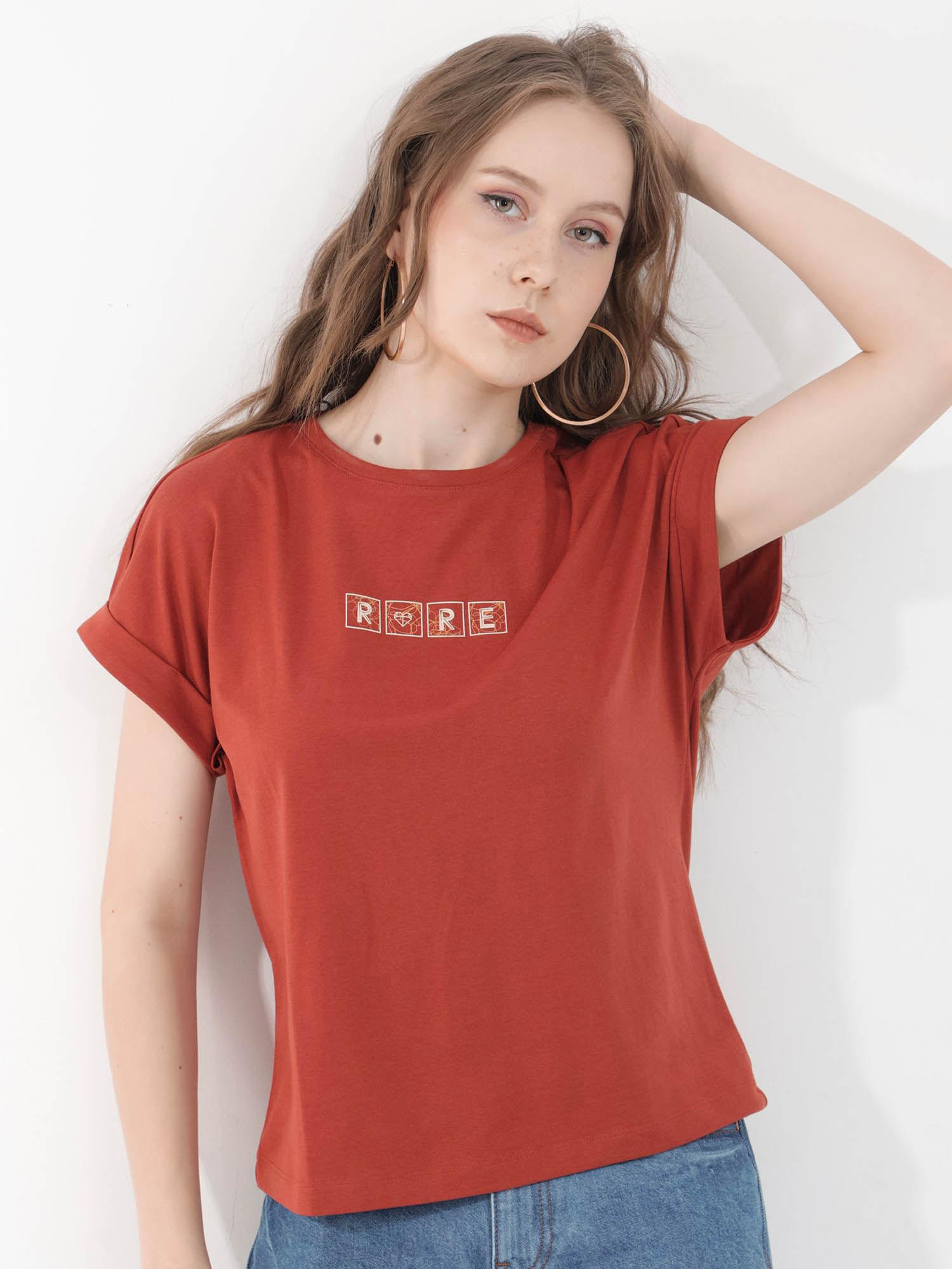 alexy primary rust printed t-shirt