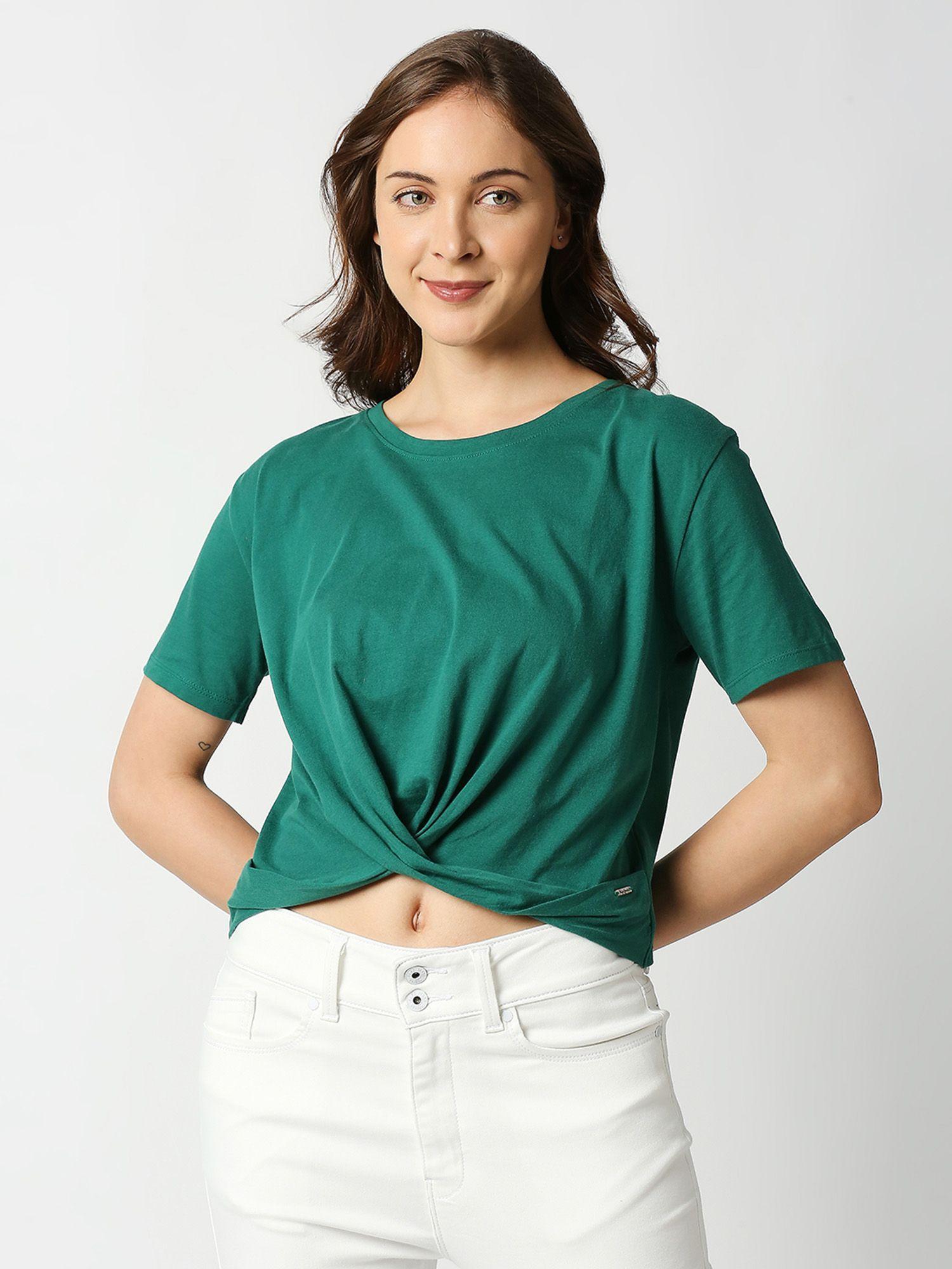 alfie hem twist crop top