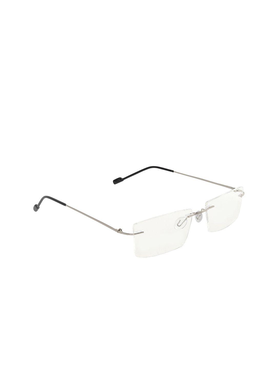 aligatorr adult transparent lens & black rectangle uv protected sunglasses agr_ody_black