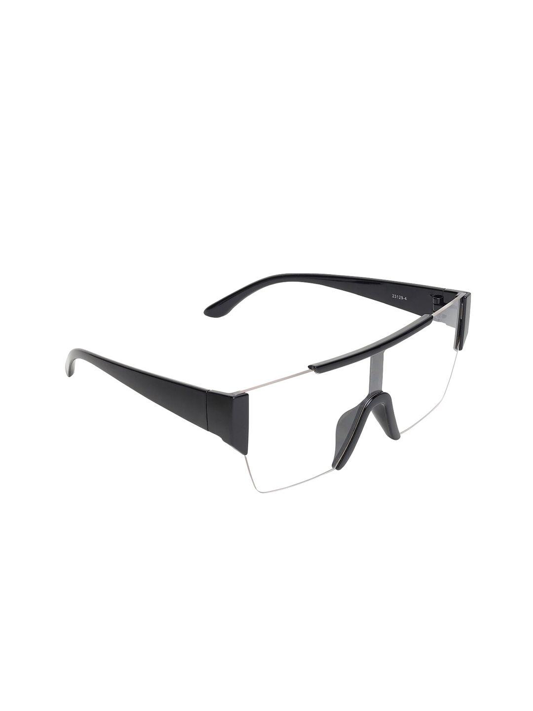 aligatorr unisex clear lens & black oversized sunglasses & uv protected lens agr_citi_blk