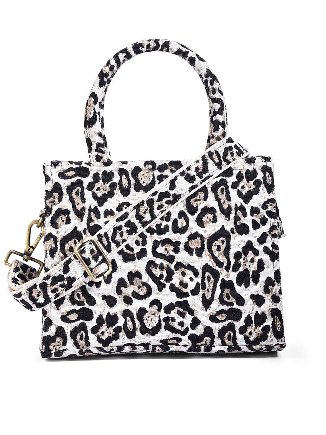 alii and aliizey animal textured jacquard oversized shopper handheld bag