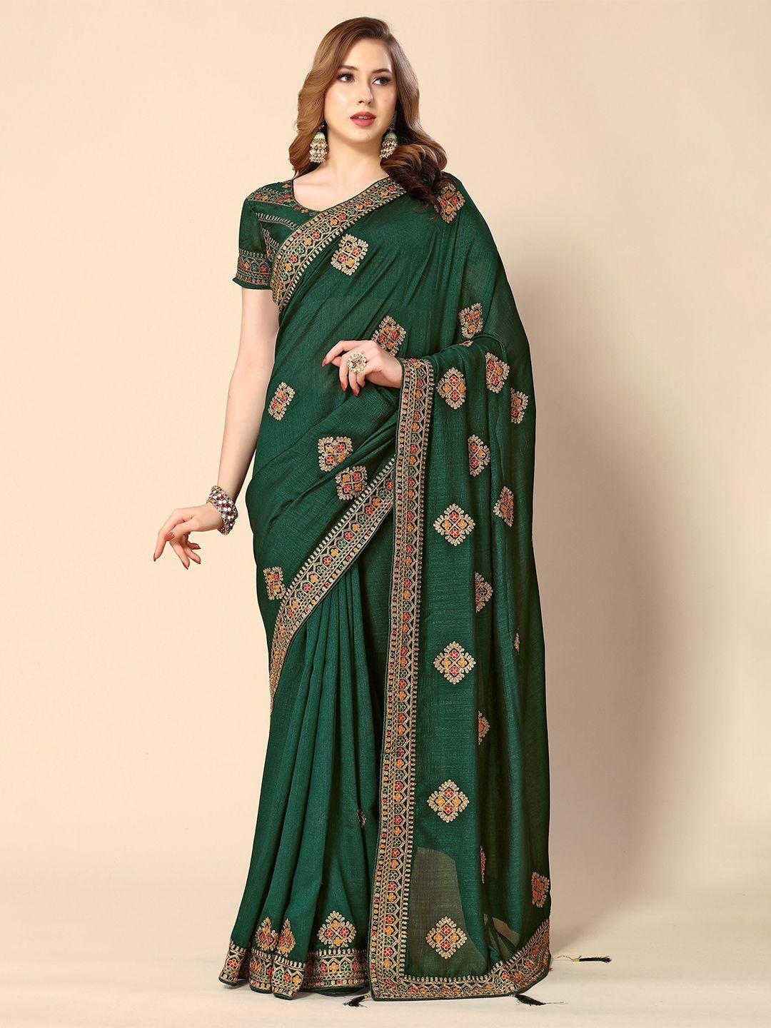 all about you ethnic motifs embroidered saree