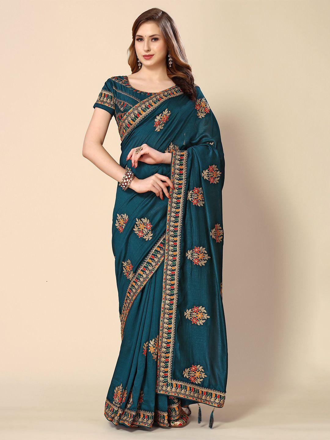 all about you ethnic motifs embroidered saree