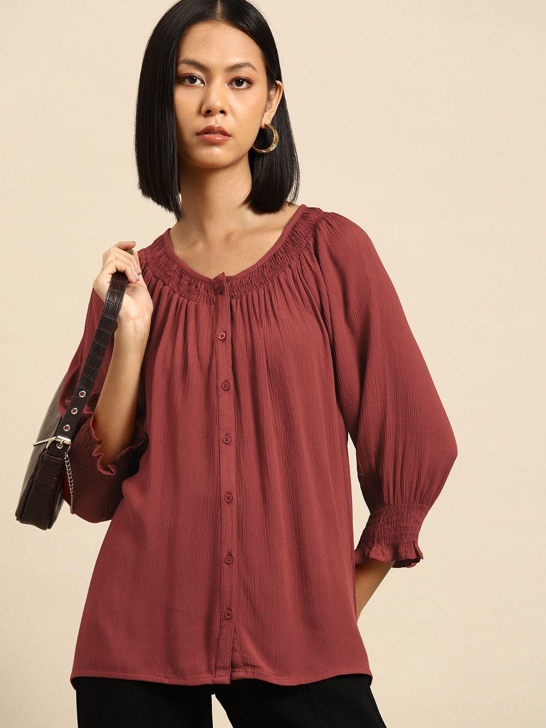 all about you puff sleeve shirt style top