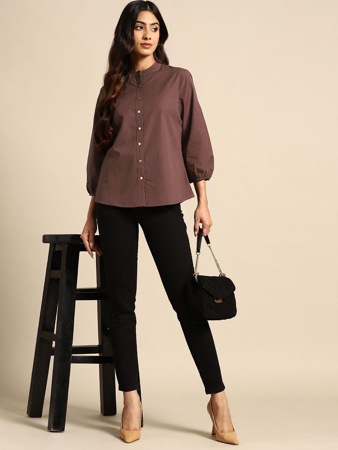 all about you pure cotton opaque casual shirt