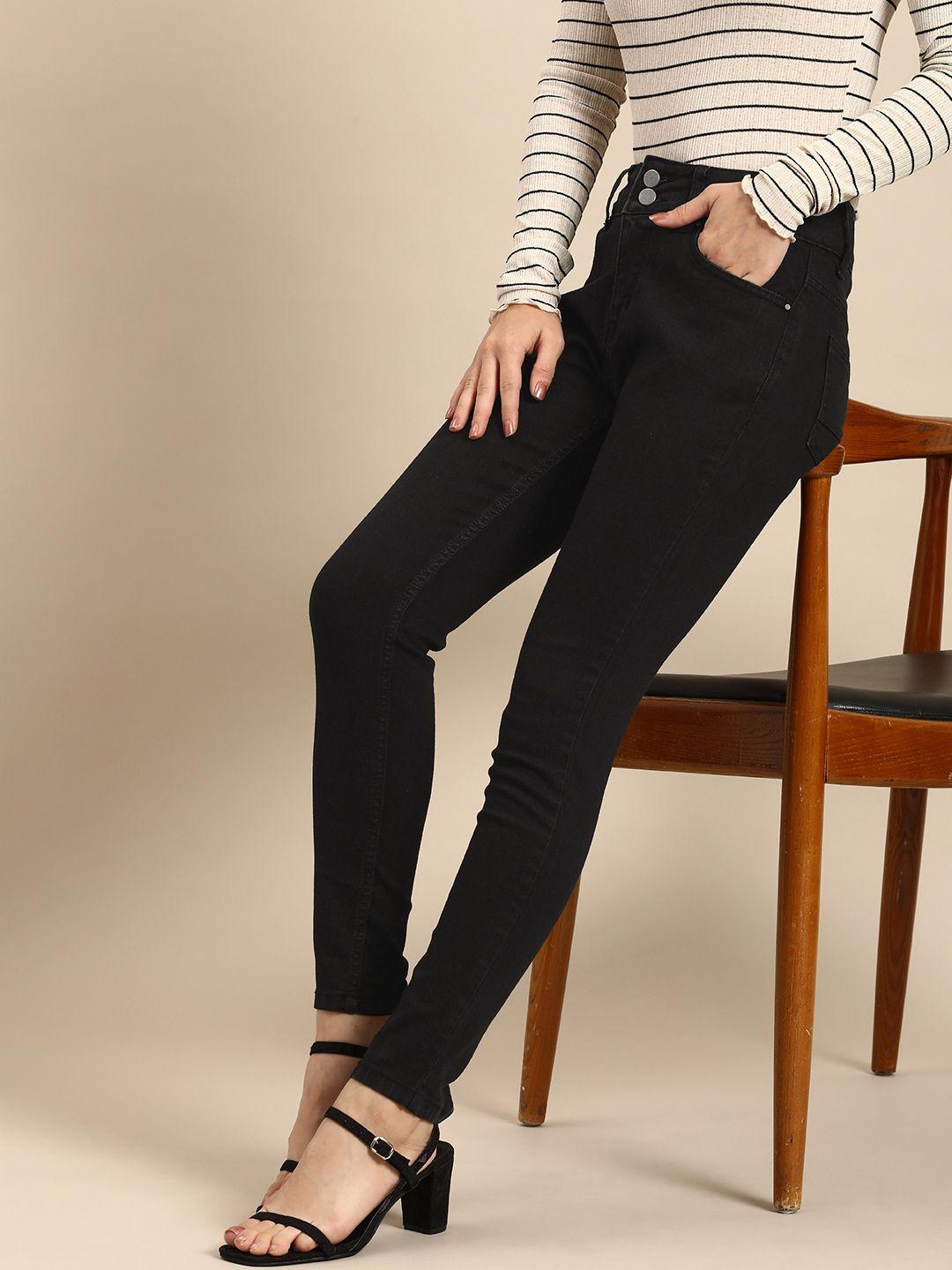 all about you women slim fit stretchable mid rise jeans