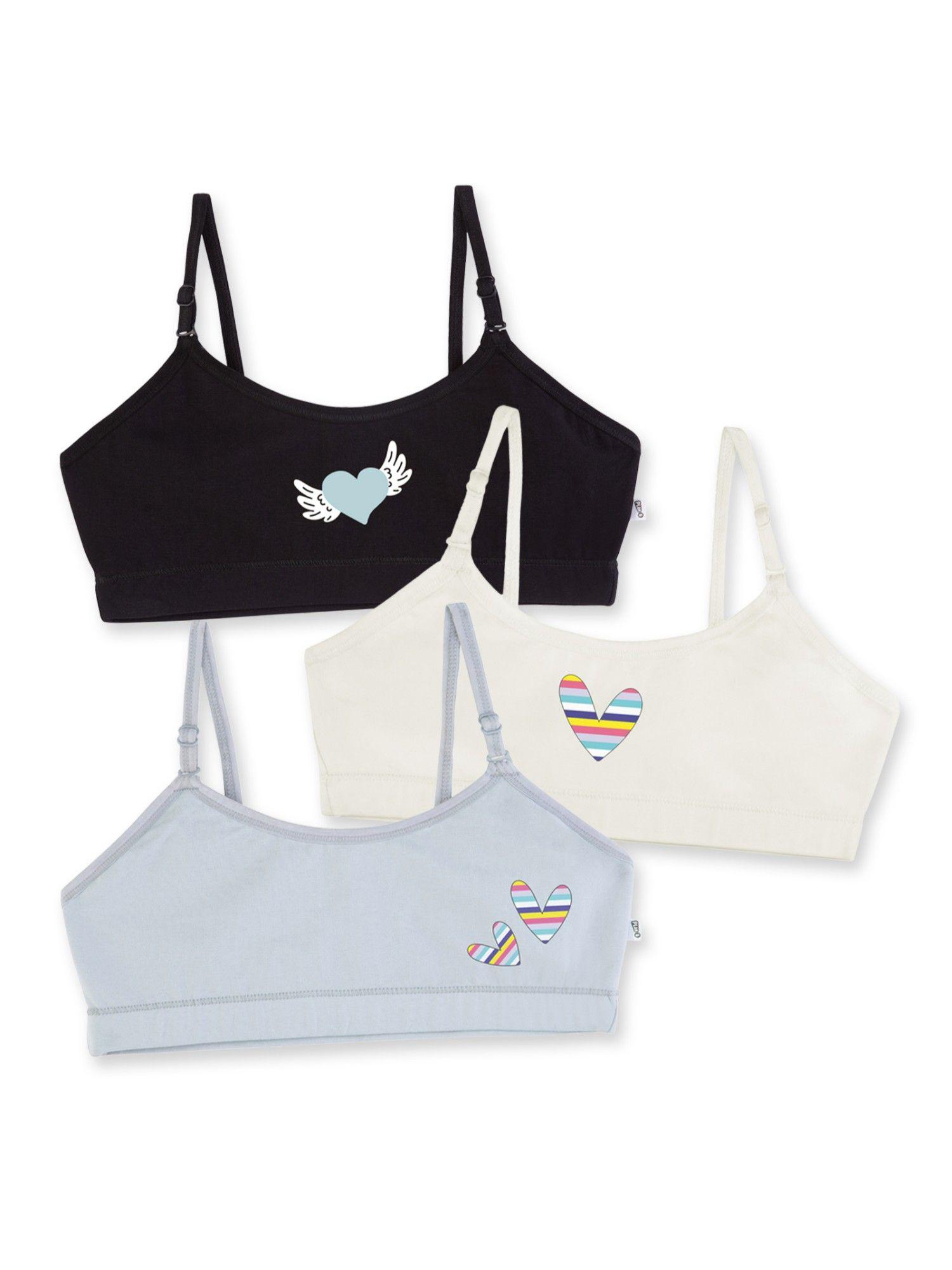 all hearts training bras (pack of 3)