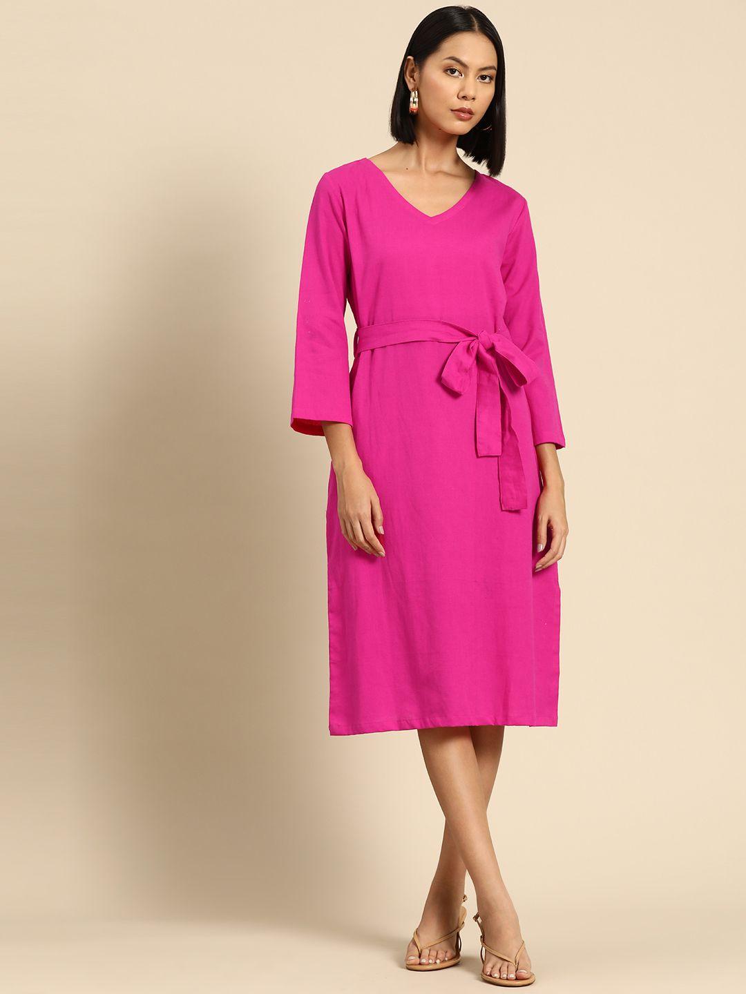 all about you a-line dress with belt
