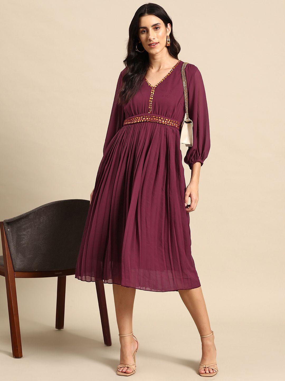 all about you accordion pleated sequinned a-line midi dress