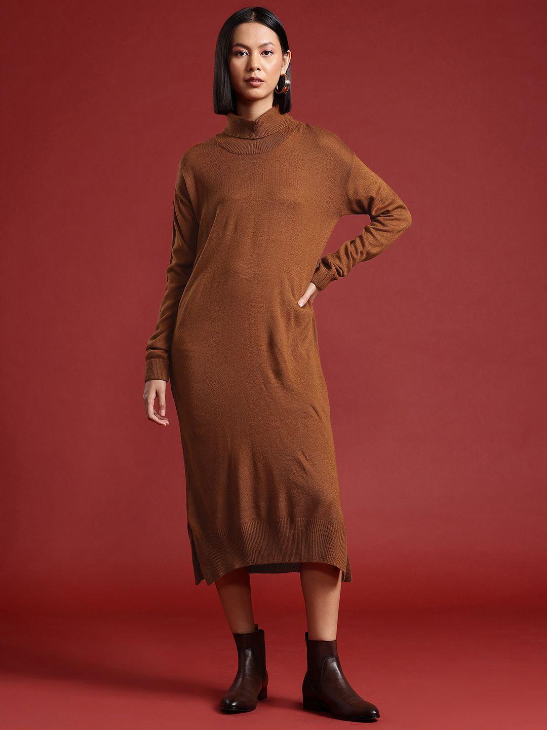 all about you acrylic sweater midi dress