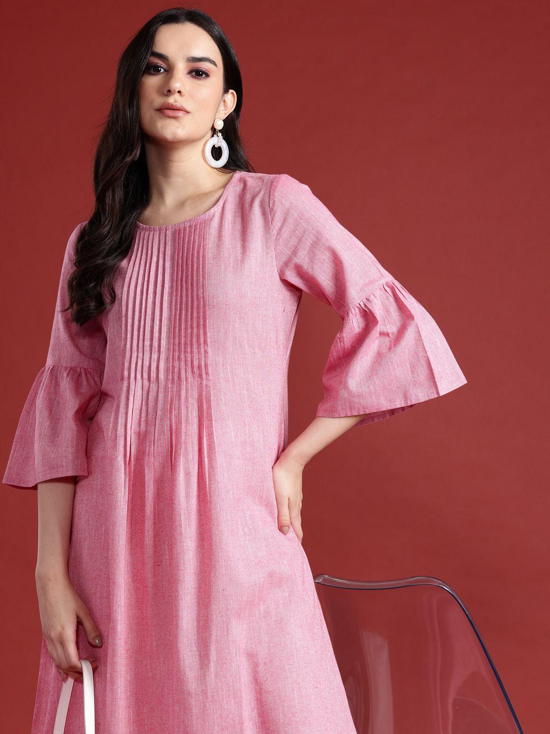 all about you bell sleeves pleated kurta