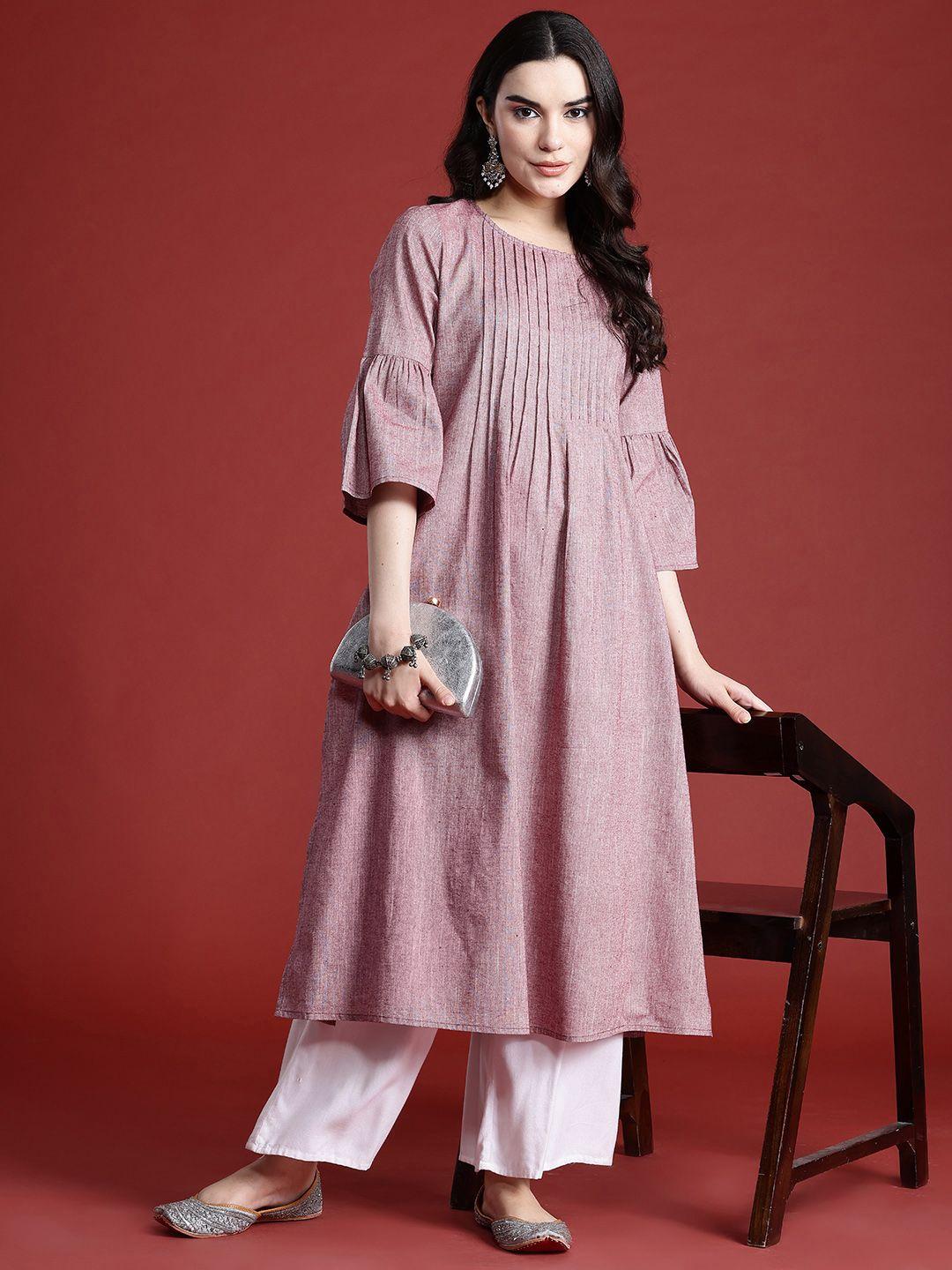 all about you bell sleeves pleated kurta