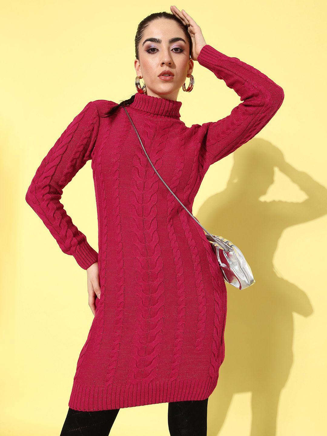 all about you cable knit jumper dress