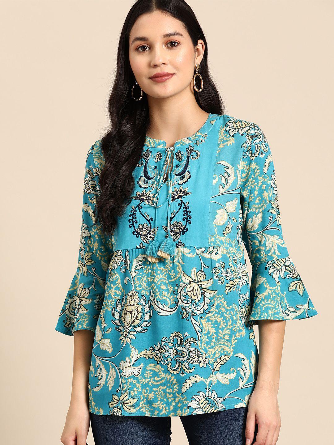 all about you ethnic motifs printed kurti