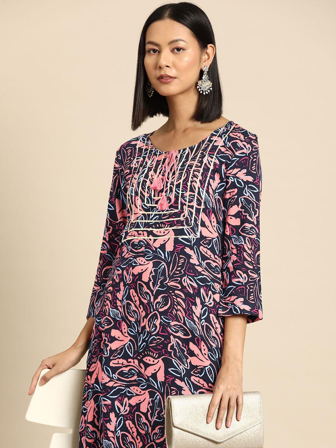 all about you floral print gotta patti kurta