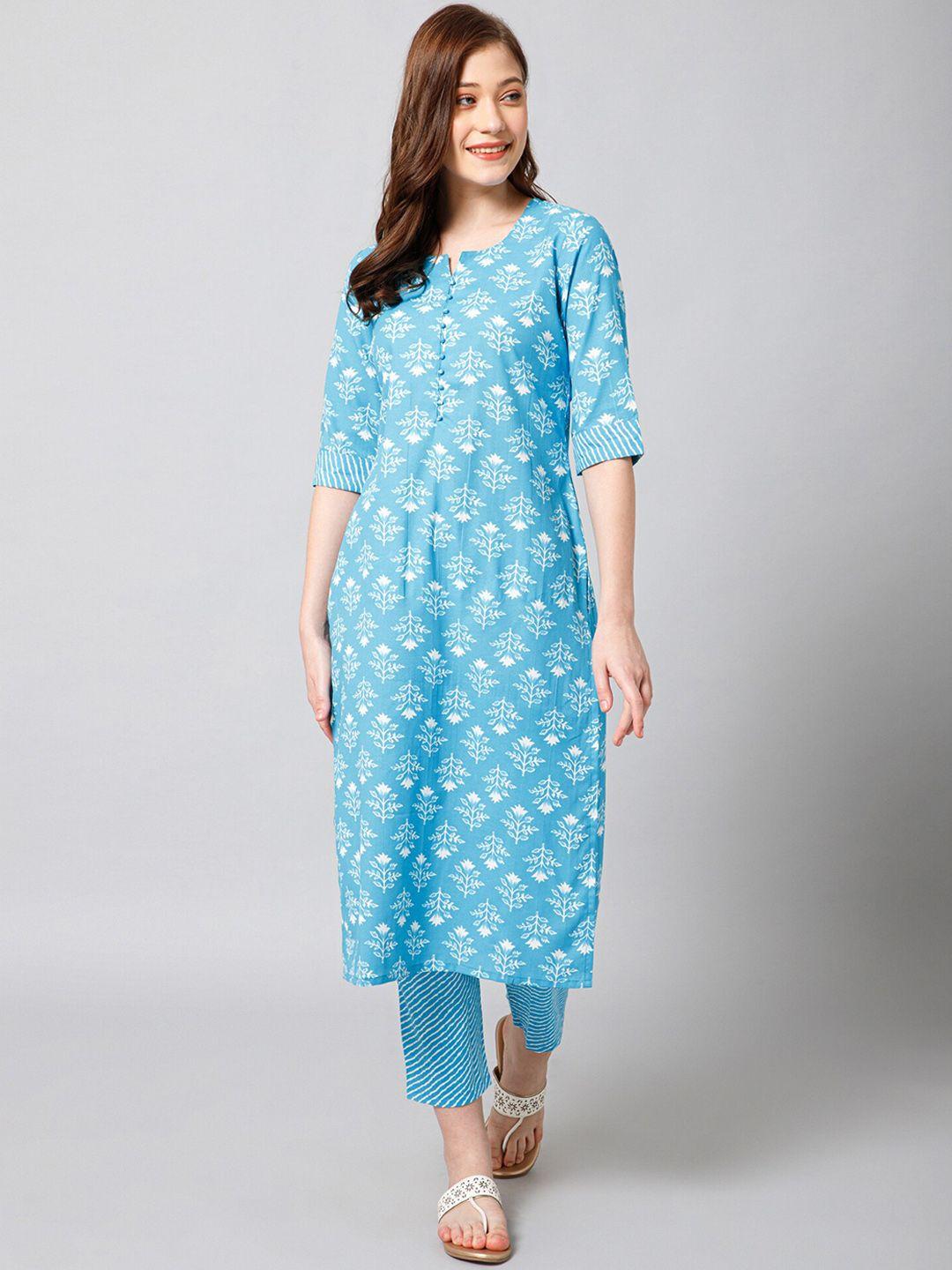 all about you floral printed kurta with trousers