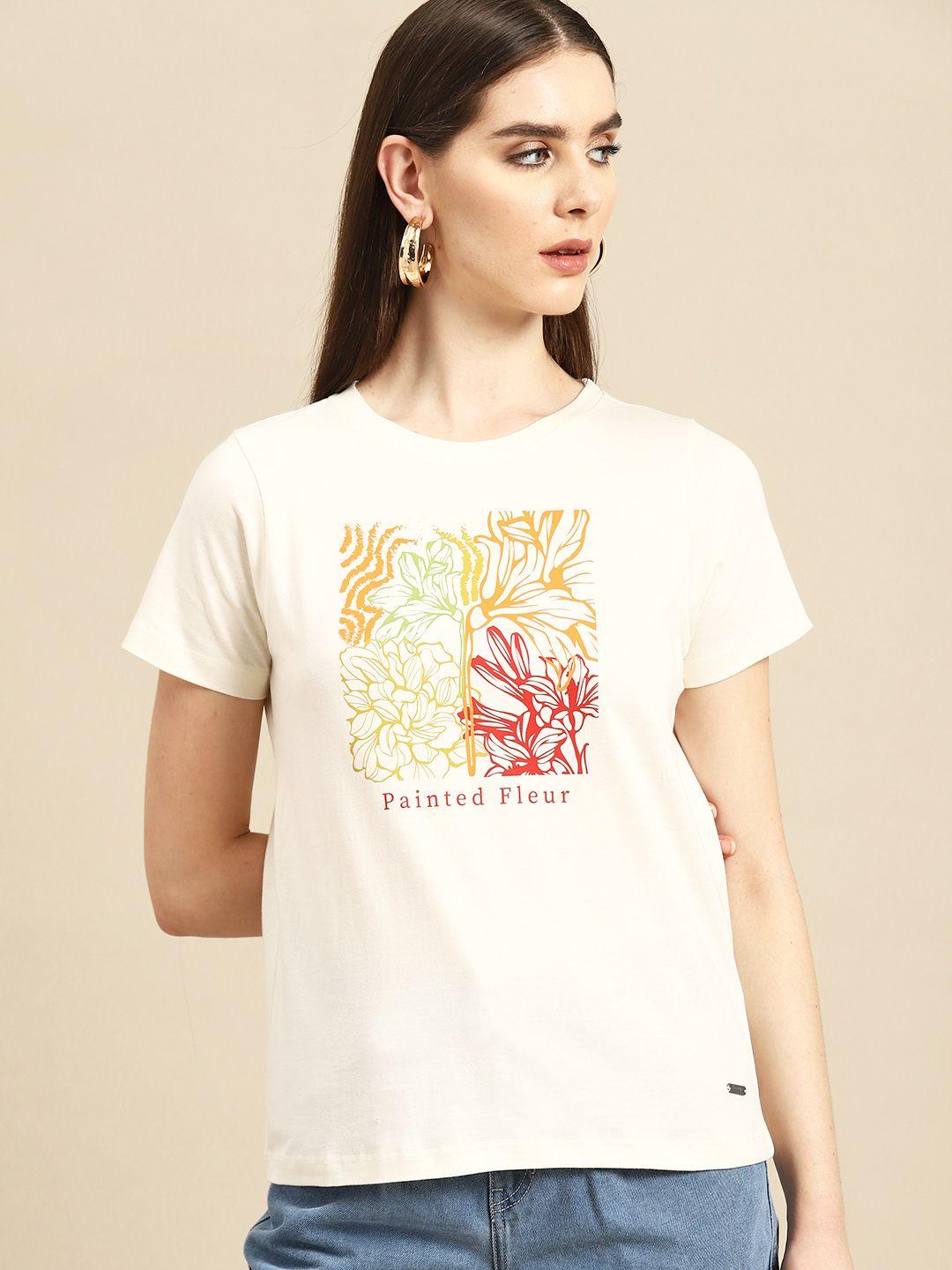 all about you floral printed pure cotton t-shirt
