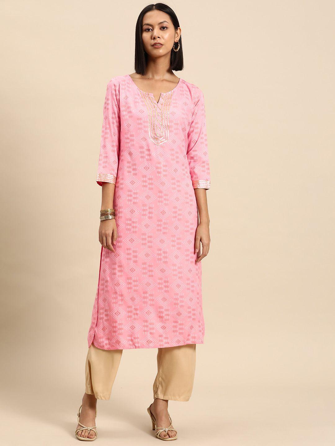 all about you geometric printed indie prints kurta