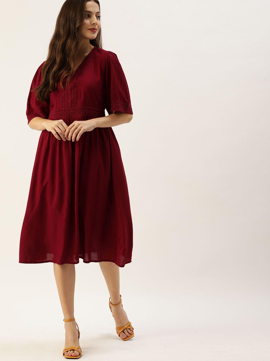 all about you maroon midi dress