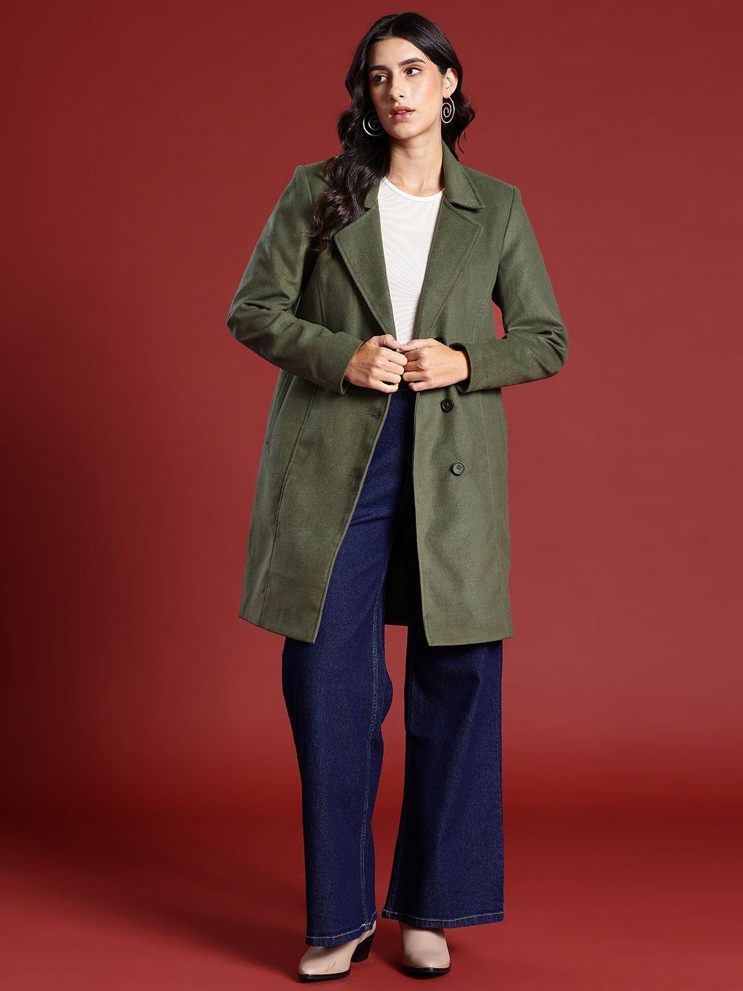 all about you notched lapel overcoat