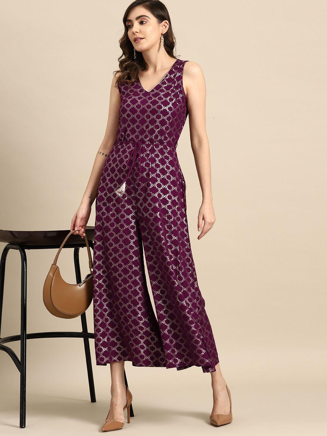 all about you printed culotte jumpsuit