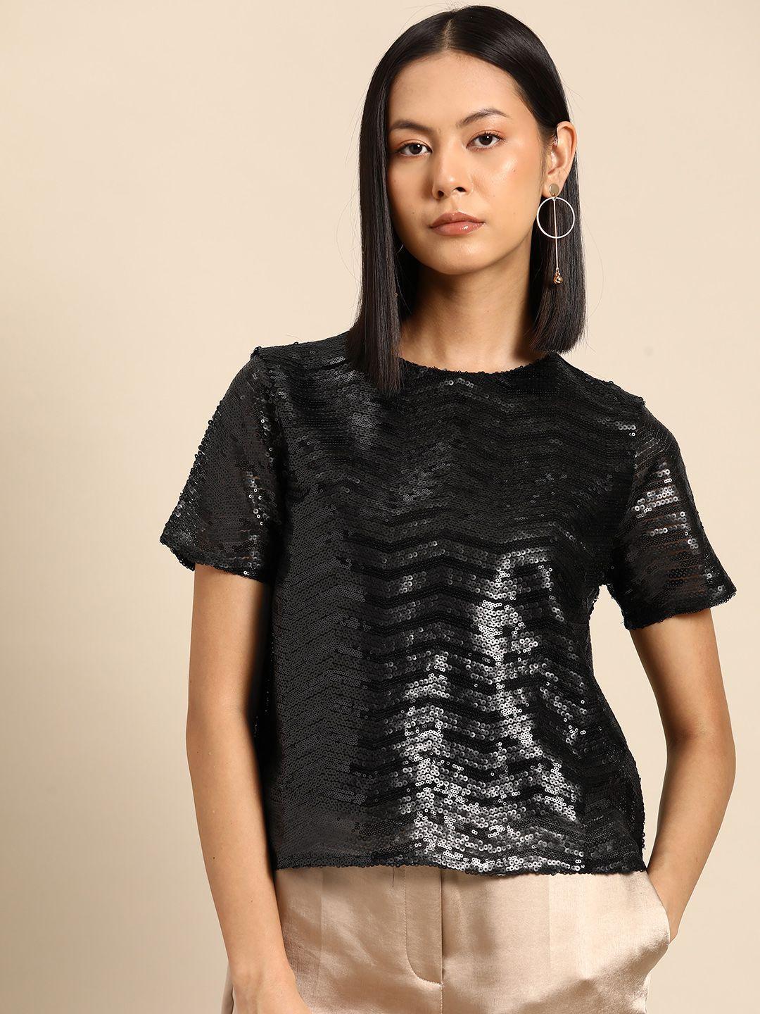 all about you sequinned embellished top