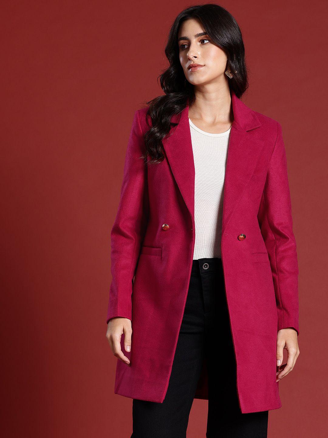 all about you single-breasted longline overcoat