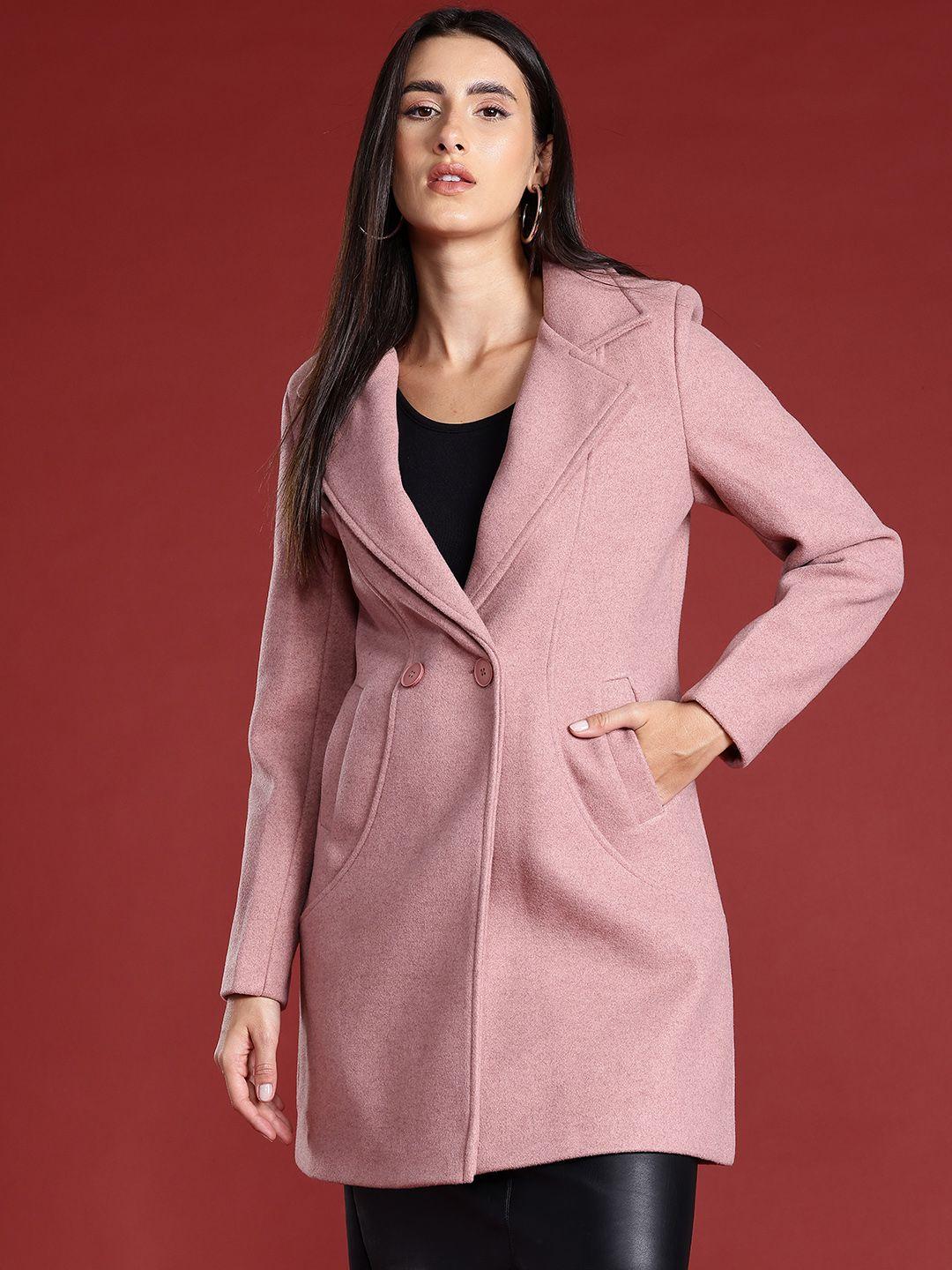 all about you single-breasted solid overcoat