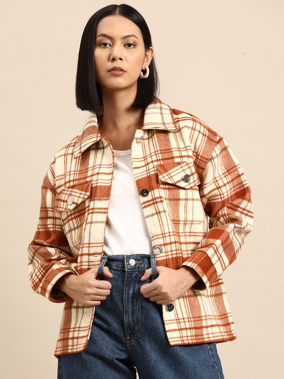 all about you tartan checked shacket