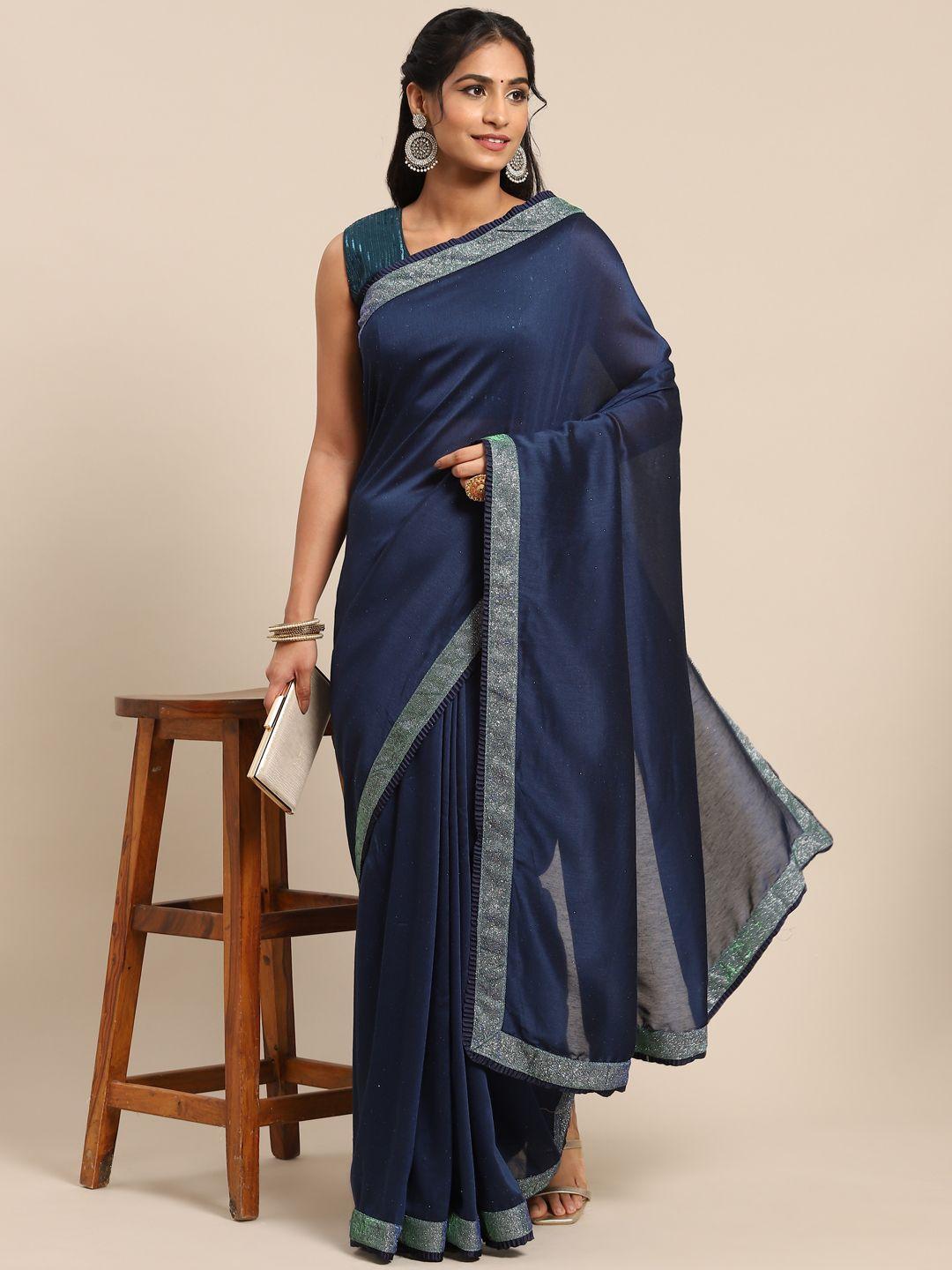 all about you teal zari saree