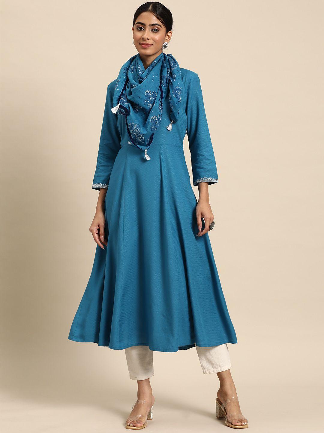 all about you women a-line kurta with a dupatta