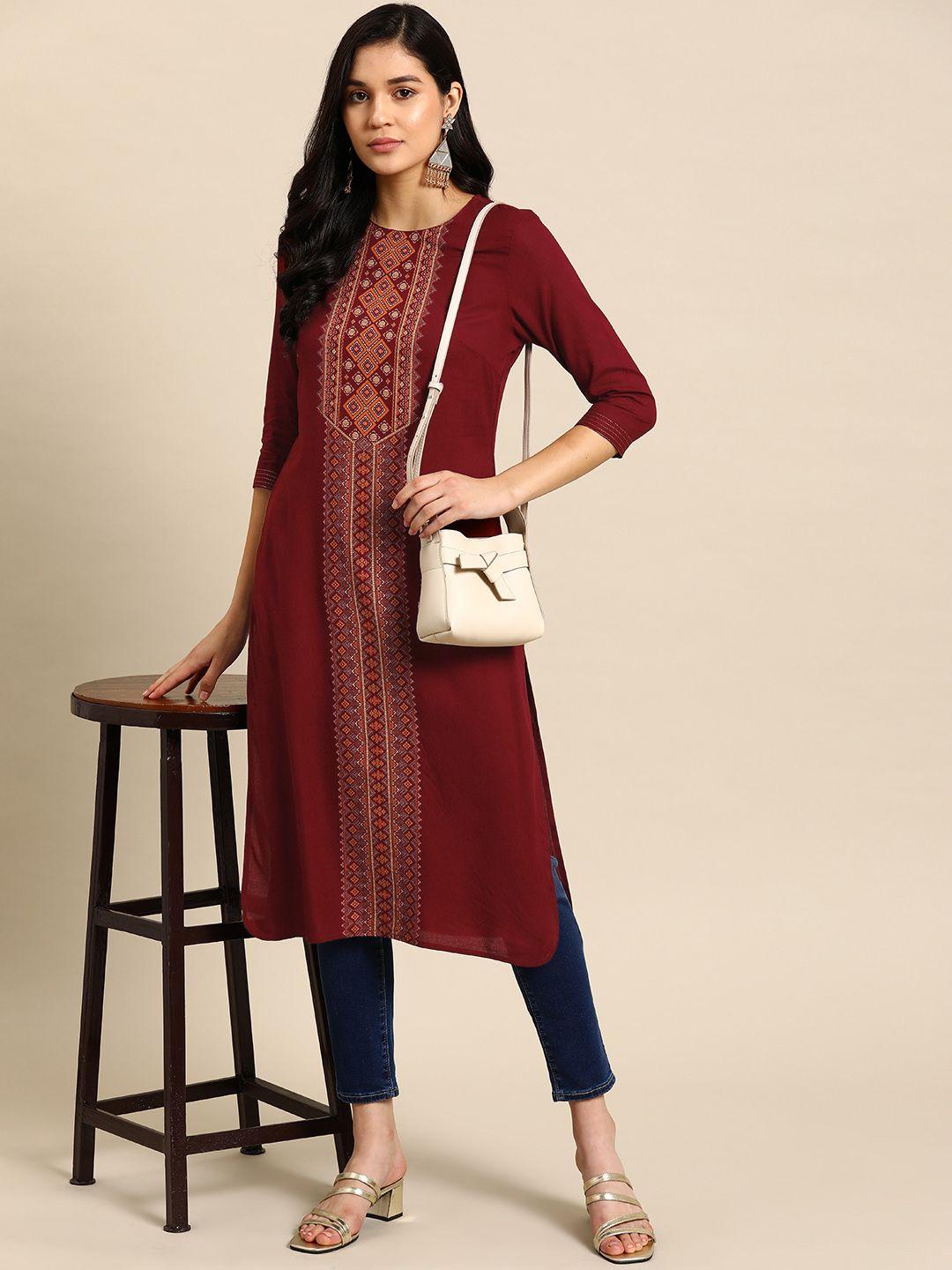 all about you women ethnic motifs printed kurta