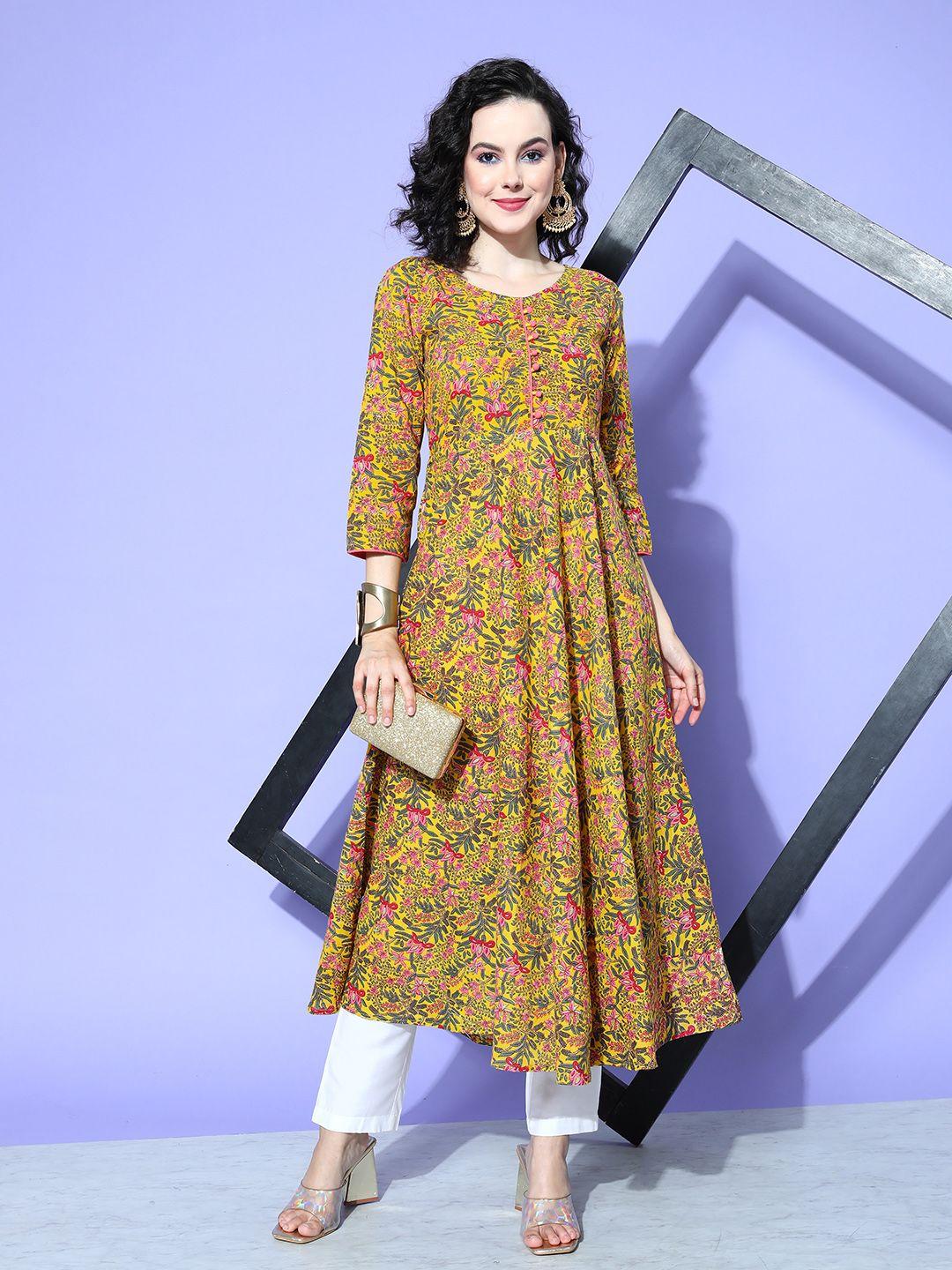 all about you women floral printed kurta