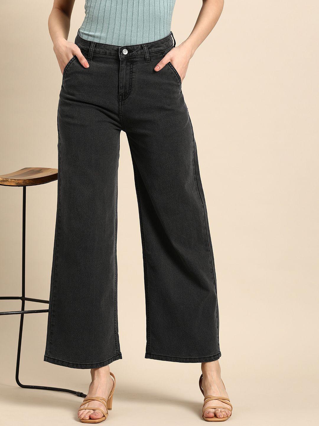 all about you women mid-rise flared stretchable jeans