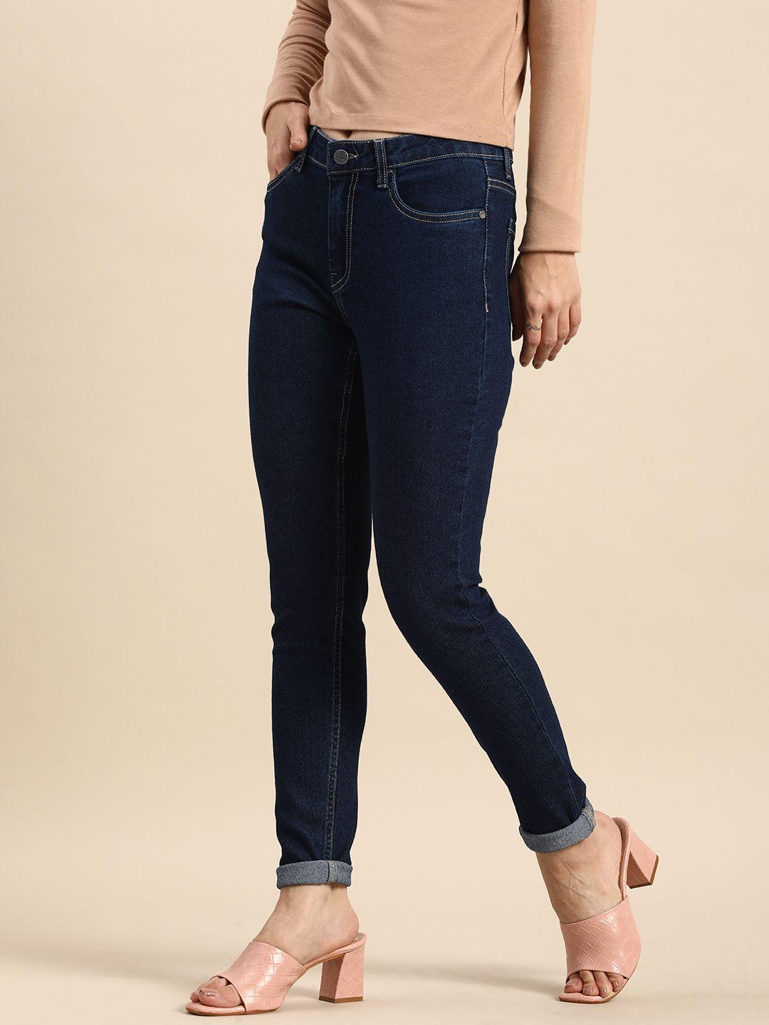 all about you women skinny fit mid-rise stretchable jeans
