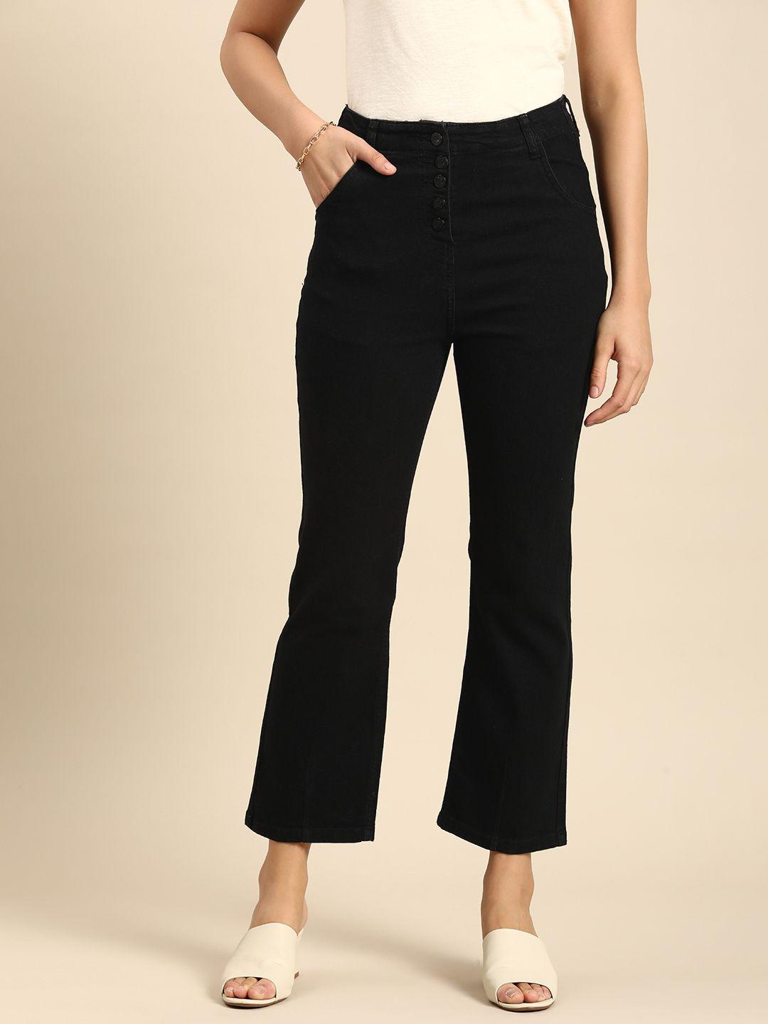 all about you women straight fit high-rise stretchable jeans